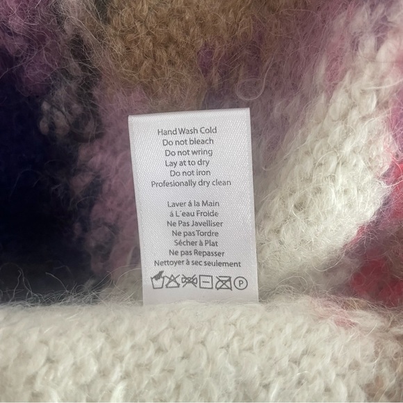 Moulinette Soeurs anthropologie Hand-Knit Mosaic Cardigan Sweater 37387 - Picture 7 of 10